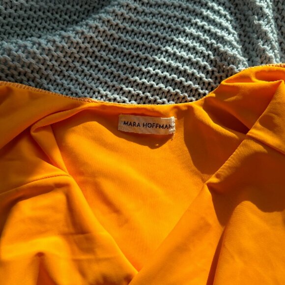 Mara Hoffman Orange One Piece Bathing Suit - Picture 2 of 3